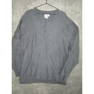 Bixby Nomad Grey Long Sleeve Henley Button Up Knit Shirt Top XXXL Cotton
